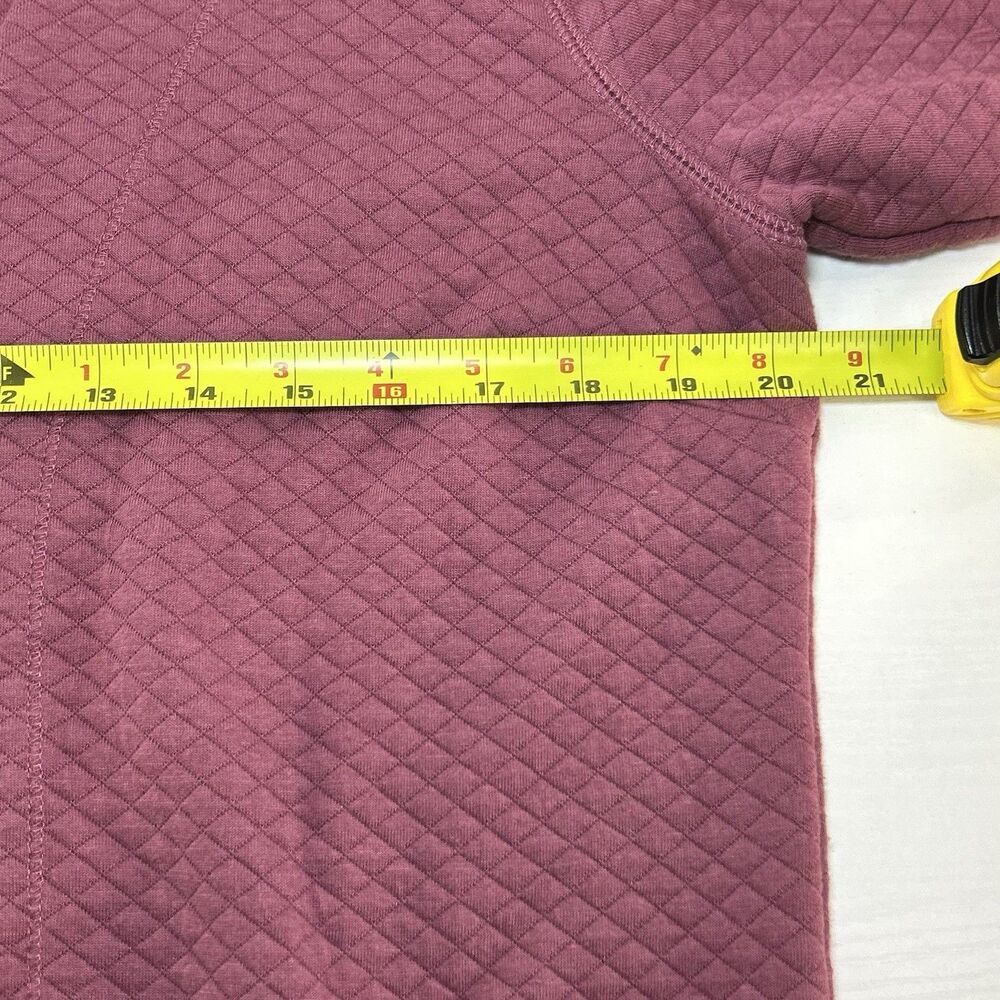 L.L. Bean Open-Front Cardigan Quilted Pink Women's Medium Pockets - Picture 6 of 8